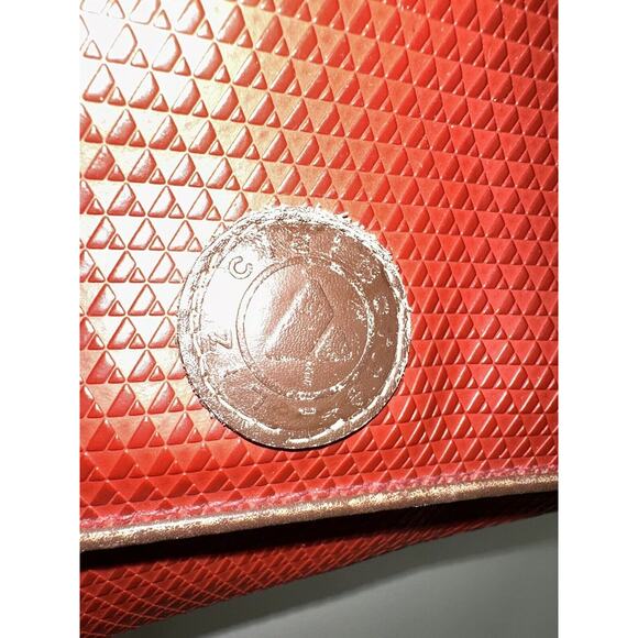 Vintage 80s Liz Claiborne Signature Crossbody Shoulder Bag Maroon Red Logo Purse - Picture 14 of 16